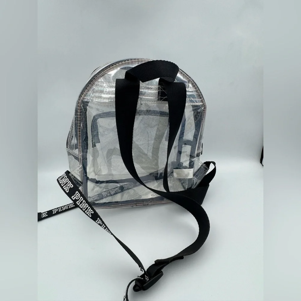 Victoria’s Secret PINK Clear Glitter Mini Backpack Concert Stadium Bag‎